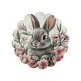 thumbnail image 1 of WEGFTDUOP Easter Decorations Spring And Summer Placemats Easter Bunny Print Table And Cabinet Decorations Irregular Lace Side Round Placemats Suitable For Easter Decoration, 1 of 6