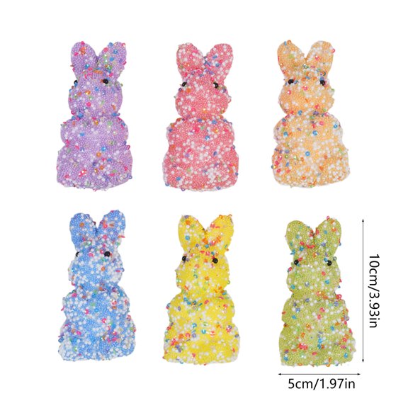 WEGFTDUOP Easter Eggs Colorful Rabbits Carrots Garden And Patio Decorations Holiday Party Ornaments Realistic Objects