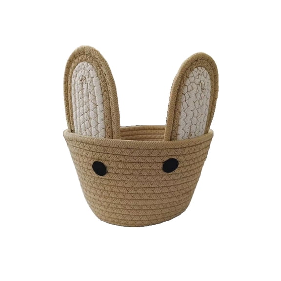 WEGFTDUOP Easter Festival Supplies Easter Bunny Ear Shaped Storage Basket Cute Woven Storage Basket. Makeup Key Storage Basket Desktop Item And Snack Storage Basket