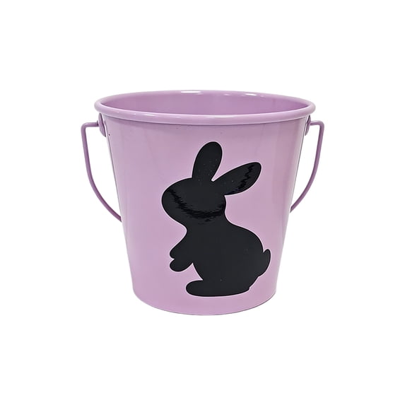 WEGFTDUOP Easter Festival Supplies Easter Colorful Tin Bunny Candy Bucket Children's Gift Handbag Metal Storage Bucket