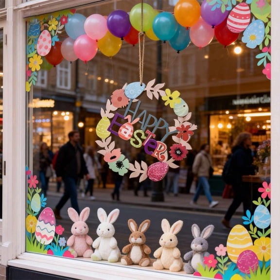 WEGFTDUOP Easter Festival Supplies Easter Wooden Egg Welcome Plaques Suitable For Indoor And Outdoor Home Decorations