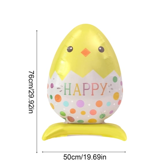WEGFTDUOP Easter-themed Balloons Festive Decorative Balloons Cute Rooster And 3 D Egg-shaped Balloons Perfects For Spring Holiday Parties