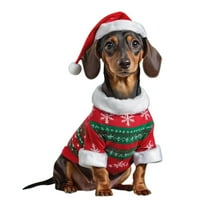 WEGFTDUOP Flat Christmas Christmas Tree Ideas Dog Decoration Home Decorations Christmas Dachshund Hanging Decorations