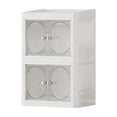 thumbnail image 1 of WEGFTDUOP Foldable Double Door Skincare Storage Cabinet, Desktop Double Layer Organizer for Cosmetics & Stationery, 1 of 6