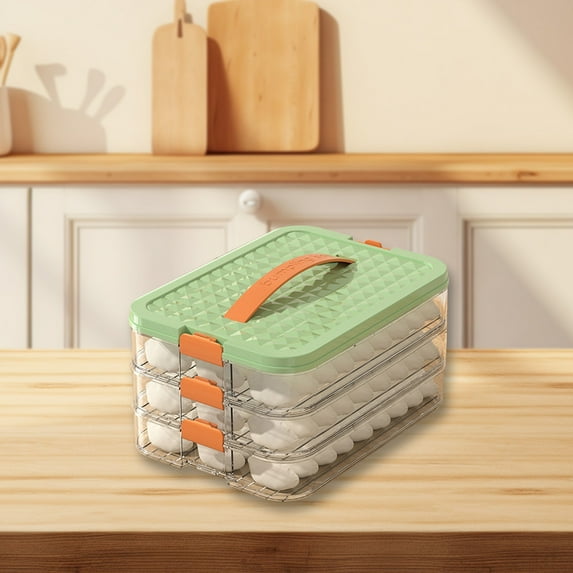 WEGFTDUOP Food Grade Refrigerator Food Storage Box with Lid, Household Kitchen Organizer Container