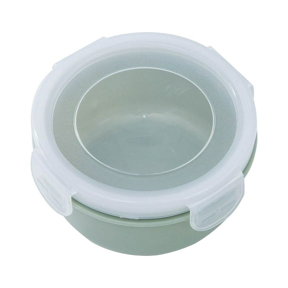 WEGFTDUOP Fresh Keeping Box 0.55L Green Plastic Storage Box for Cheese Fruit Ginger Garlic Spice Container 10x10x5.5cm Kitchen Organizer