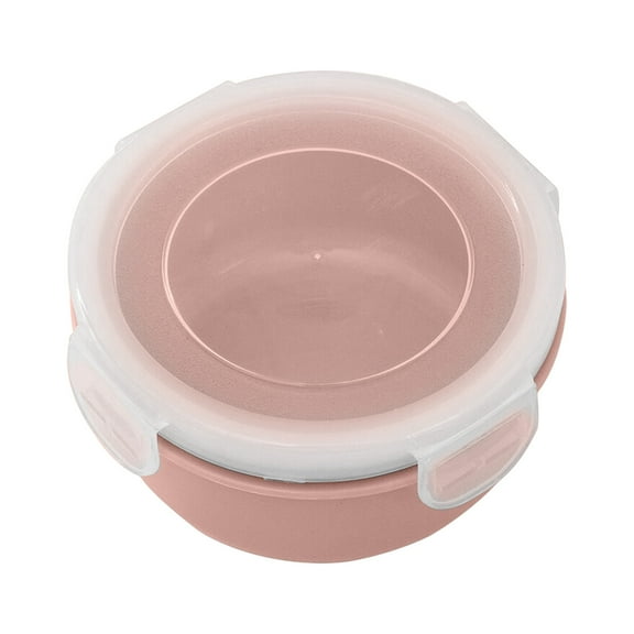 WEGFTDUOP Fresh Keeping Box 0.55L Pink Plastic Storage Box for Cheese Fruit Ginger Garlic Spice Container 10x10x5.5cm Kitchen Organizer