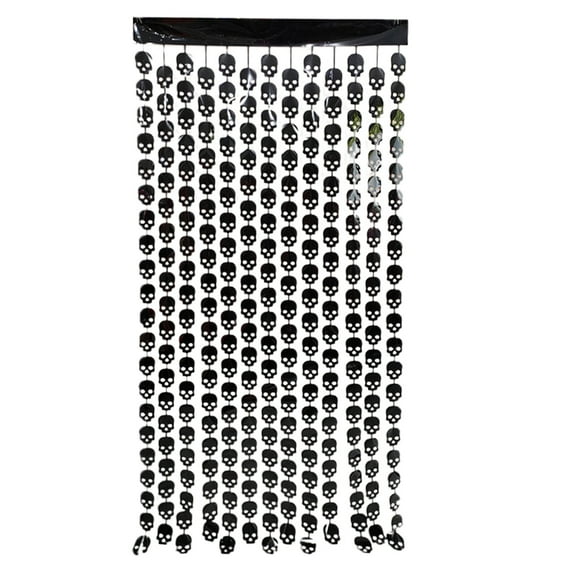 WEGFTDUOP Halloween Decor 79x39 Inches Skulls Rain Curtains Halloween Decorations Halloween Party Supplies Indoor Home Door Frame Aisle Decorative Curtain Indoor Ornaments