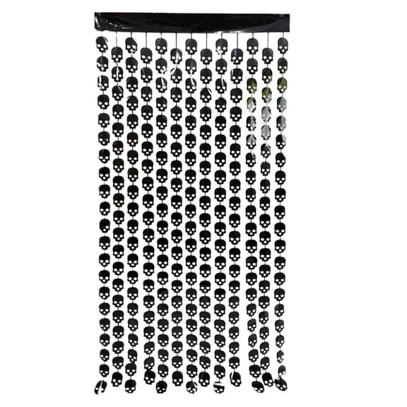 WEGFTDUOP Halloween Decor 79x39 Inches Skulls Rain Curtains Halloween Decorations Halloween Party Supplies Indoor Home Door Frame Aisle Decorative Curtain Indoor Ornaments