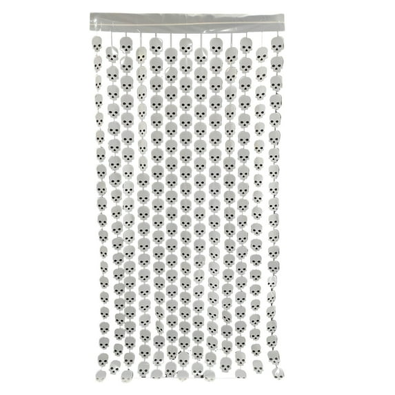 WEGFTDUOP Halloween Decor 79x39 Inches Skulls Rain Curtains Halloween Decorations Halloween Party Supplies Indoor Home Door Frame Aisle Decorative Curtain Indoor Ornaments