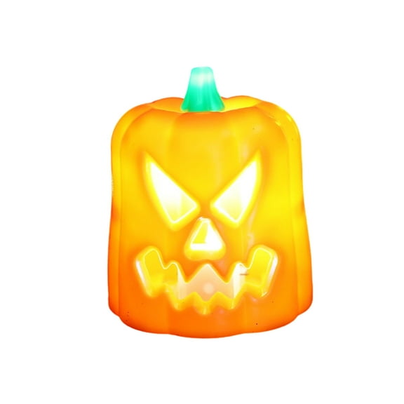 WEGFTDUOP Halloween Decor Halloween Pumpkin Lantern Led Candle Ghost Festival Scene Layout Props Luminous Electronic Pumpkin Lantern Indoor Ornaments