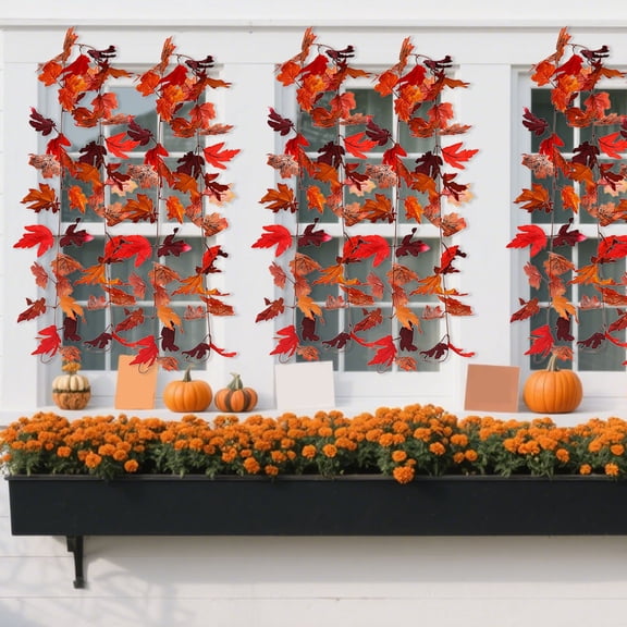 WEGFTDUOP Halloween Decor Light String Simulation Maple Leaf Rattan Wholesale European And Home Decor Simulation Maple Leaf Scenic Spots Layout Simulation Maple Leaf Halloween Indoor Decor