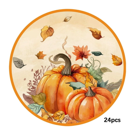 WEGFTDUOP Halloween Decor Thanksgiving Fall Pumpkin Paper Plates Fall Party Supplies Pumpkin Maple Disposable Plates Autumns Plates For Fall Decor Thanksgiving Party Supplies Indoor Ornaments