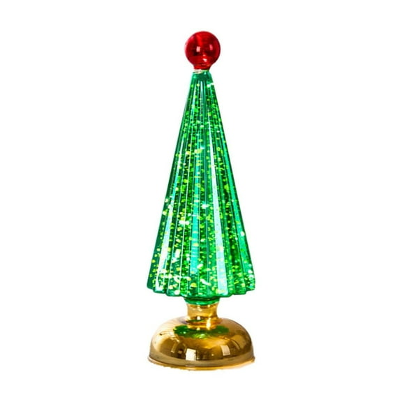 WEGFTDUOP Halloween Decoration Christmas Decoration Magenta Green Gold Glass Mini Christmas Tree Candle Lights Halloween Indoor Outdoor Decoration
