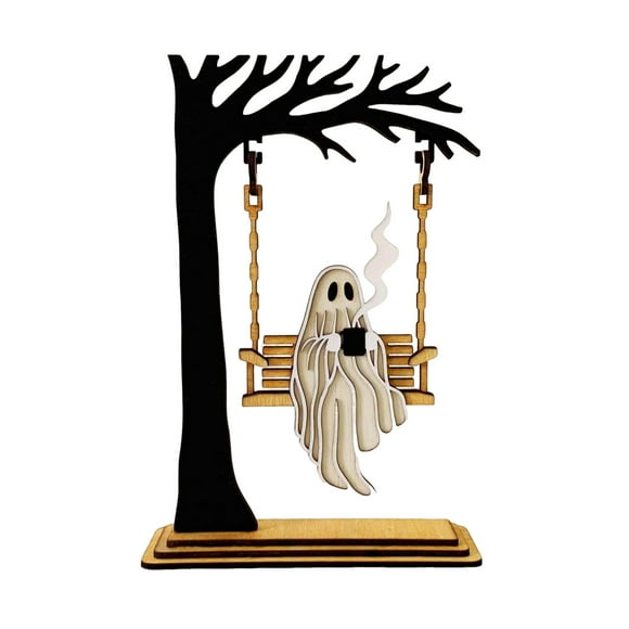 WEGFTDUOP Halloween Decoration Ghost On Swingy Funny Swingy Skeleton Halloween Ghost Decoration Halloween Indoor Outdoor Decoration