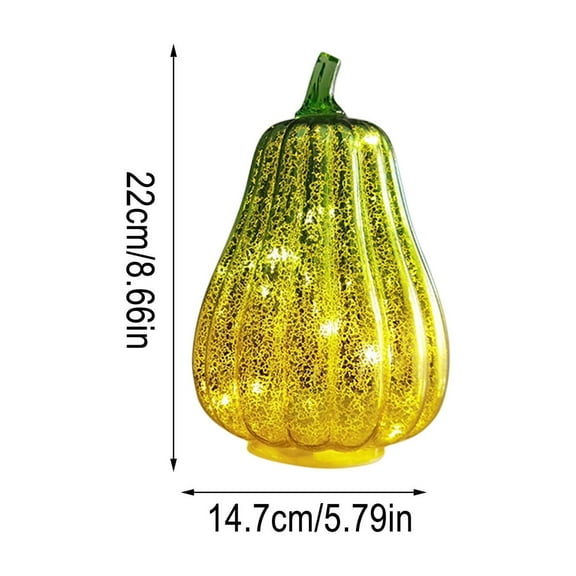 WEGFTDUOP Halloween Decoration Glass Pumpkin Light Glass Pumpkin Light Pumpkin Light Halloween Indoor Outdoor Decoration