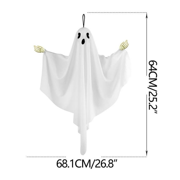 WEGFTDUOP Halloween Decoration Halloween Ghost Hanging Ornament With Hand Bones Non-Glowing Scary And Cute ExpressionsHalloween Indoor Outdoor Decoration