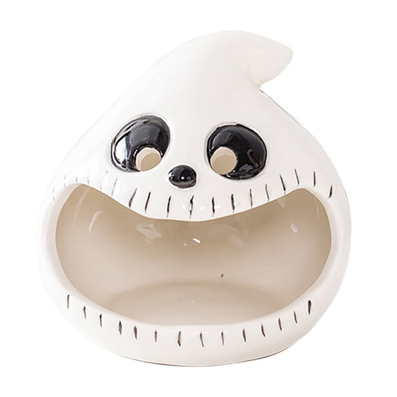 WEGFTDUOP Halloween Decoration Halloween Ghosts Ghosts Candlesticks Ceramic Decorations Candy Storage Desktop Ornaments Lanterns Halloween Indoor Outdoor Decoration