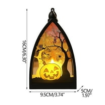 WEGFTDUOP Halloween Decoration Halloween LED Triangles Lantern Electronic Candle With Pumpkin Coffin And SkeletonElementsHalloween Indoor Outdoor Decoration