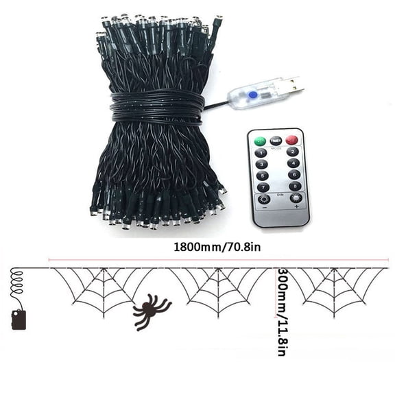 WEGFTDUOP Halloween Decoration Halloween Light String Web Light Indoor Ghost Festival Light Props Decorative Light Party Web LightHalloween Indoor Outdoor Decoration