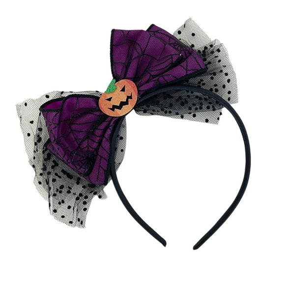 WEGFTDUOP Halloween Decoration Halloween Pumpkin Headband Bow Head Bands Party Accessory Photography Props Halloween Head Decoration Halloween Indoor Outdoor Decoration