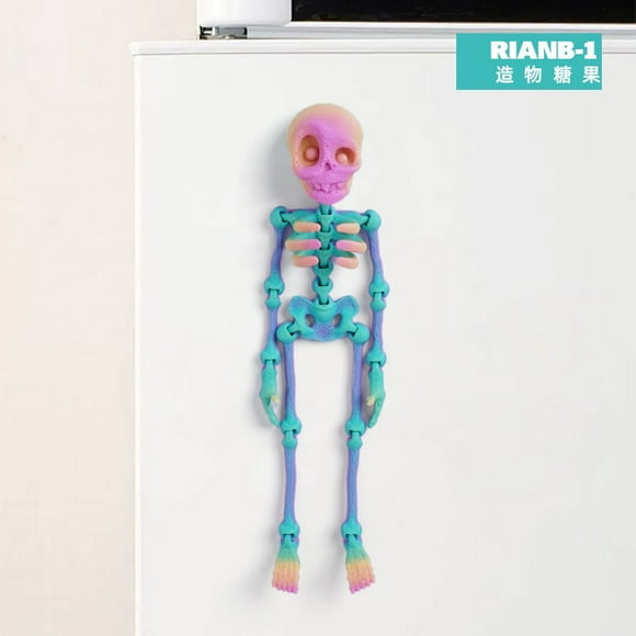 WEGFTDUOP Halloween Decoration Mini Skeleton Swinging Skeleton Refrigerator Magnets Halloween Indoor Outdoor Decoration