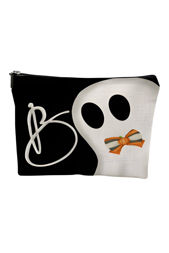 Halloween Decoration The Pattern Of Melancholy Ghosts Adds A Halloween . Melancholy Ghost Linen Halloween Makeup Bag Halloween Indoor Outdoor Decoration