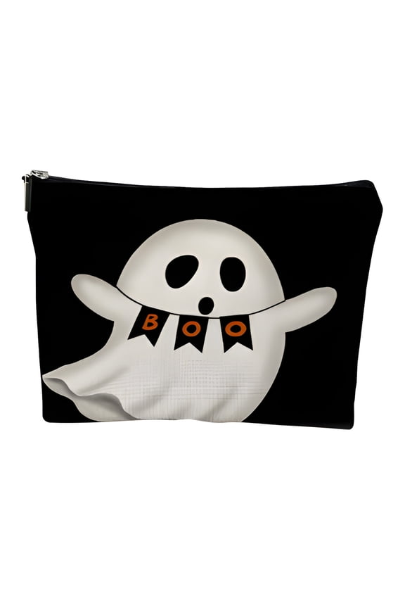 Halloween Decoration The Playful Ghost Pattern Adds A Halloween Touch Cute Ghost Flax Halloween Makeup Bag Halloween Indoor Outdoor Decoration