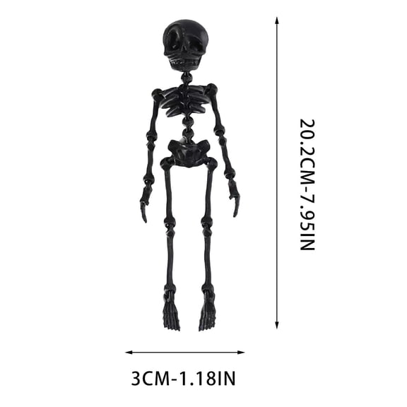 WEGFTDUOP Halloween Decoration Posable Skull Fridge Magnets Printed Articulated Skeleton Mini Skull Fridge Magnets With Movable Joints Halloween Indoor Outdoor Decoration