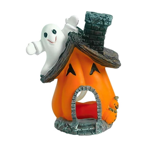 WEGFTDUOP Halloween Decoration Resin Fish Tank Statue Reptile Hideout Hut Halloween Aquarium Decorations For Reptile Snake Lizards Frogs Halloween Indoor Outdoor Decoration