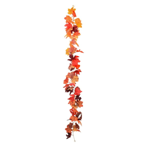WEGFTDUOP Halloween Decoration Simulated Maple Leaf Vines Leaves Halloween Thanksgiving Festival Decoration Room Living Room Scene Layout Simulated Vines Halloween Indoor Outdoor Decoration