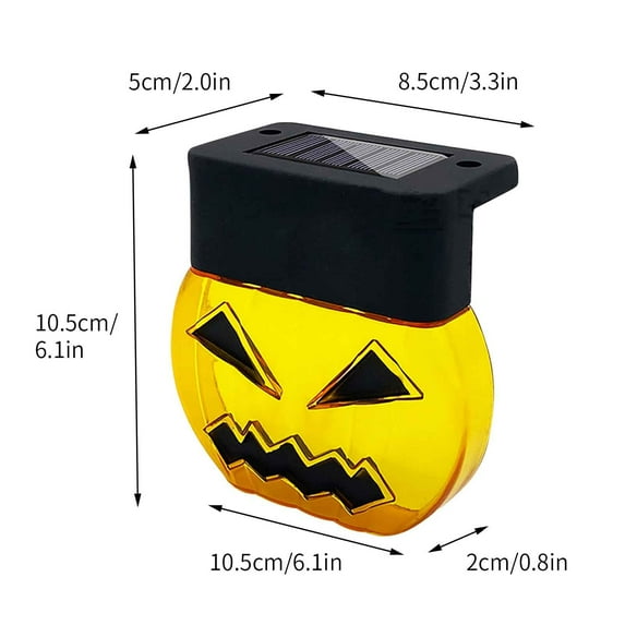 WEGFTDUOP Halloween Decoration Solar Pum Pkin Lights Halloween Garden Fence Fence Steps Decoration LED Lights Halloween Decorations Halloween Indoor Outdoor Decoration