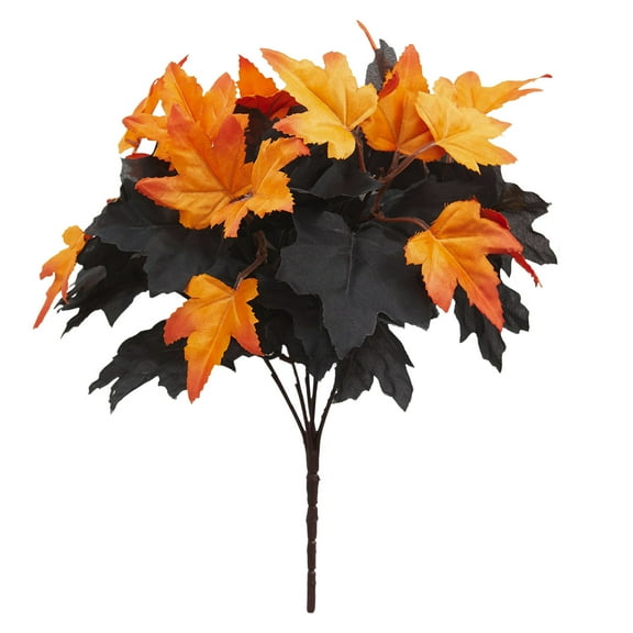 WEGFTDUOP Halloween Decorations Maple Leaves Stems Artificial Leaves Leaves Fall Bouquet Branches For Artificial Plants Fall Floral Arrangements Thanksgiving Decorations