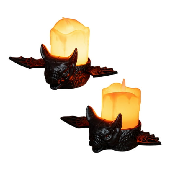 WEGFTDUOP Halloween Decorations Props Light-up Candle Lights Ghost Festival Bar Room Desktop Ornaments