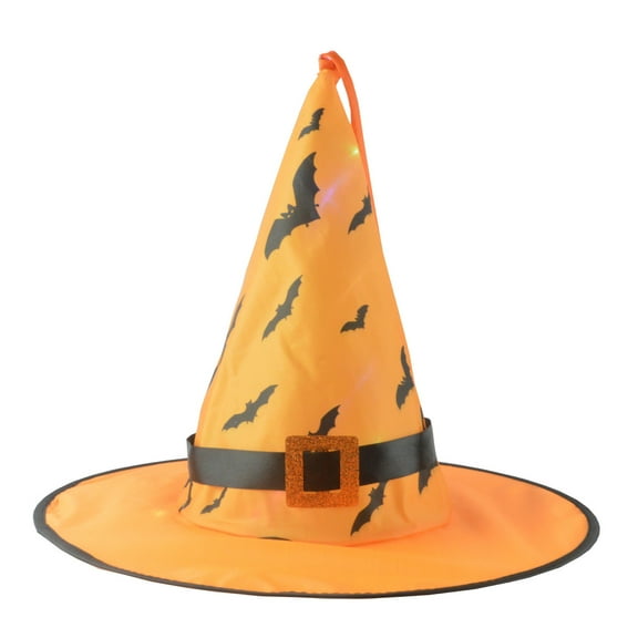 WEGFTDUOP Halloween Glowing Hat Children Adult Party Dance Up Witch Hat