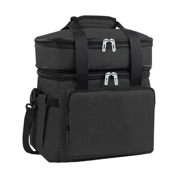 WEGFTDUOP Home Decor 18L Extra Large Expandable Insulated Cooler Lunch Box For Double Decks Leakproof Heavy Duty Lunch Bag Snack Bags For Adult Construction Work Picnic Home Indoor Decor