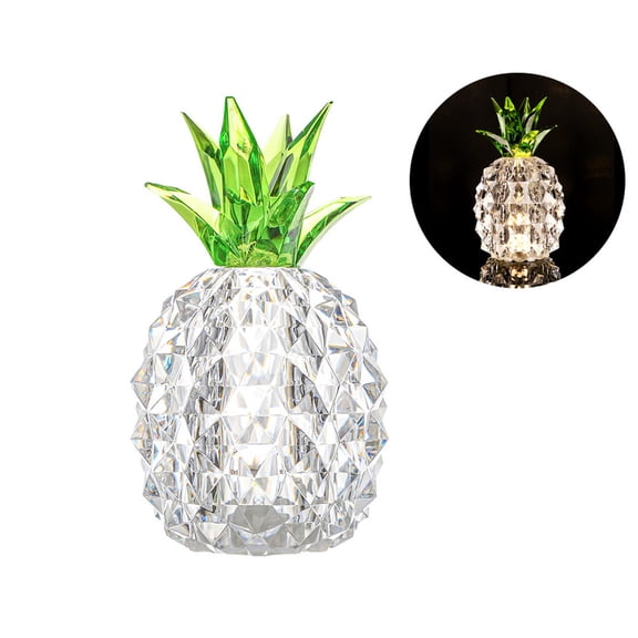 WEGFTDUOP Home Decor Acrylic Creatives Transparent Pineapple Lamp Decoration Nordics Home Decoration Ornament LED Night Light Christmas Decoration Home Indoor Outdoor Decor