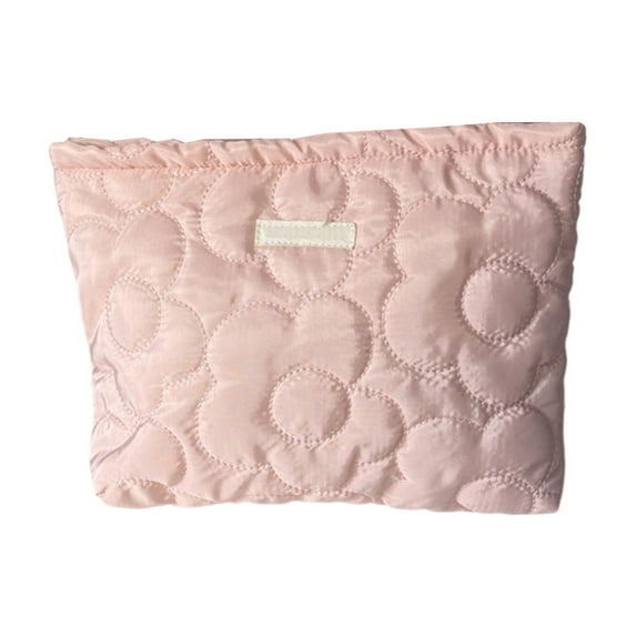 WEGFTDUOP Home Storage Products A Hand-take Bag With Intricate Patterns Knitted Bag Striped Color-blocked Cosmetic Bag Pattern Cosmetic Bag Portable Cosmetic Bag Ins-style Pencil Case