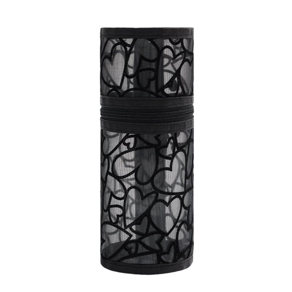 WEGFTDUOP Home Storage Products Mesh Round And Storage Bag Makeup Storage Bag Round Makeup Brush Storage Bag Makeup Bag With Large Capacity