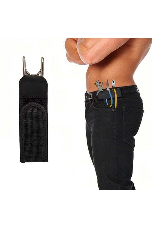 Metal Hook Elastic Belt with Buckleless Design, Adjustable Side Belt 1.5 in Wide for Pants, Comfortable and Easy to Use, Ideal Gift for Men