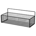 thumbnail image 1 of WEGFTDUOP Metal Wall Basket 14.4"×5.9"×5.9" Black Wire Storage Bin for Kitchen, Bath, Shower, Pantry – No-Nail Mount, 1 of 6