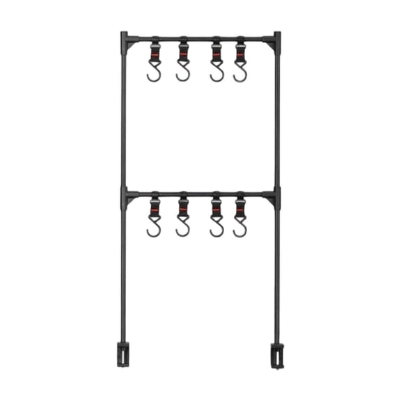 WEGFTDUOP Outdoor Folding Desktop Storage Rack And Lamp Holders Portable Aluminum Alloy Barbecue Grill Tableside Hanging Rack Multi-layer Accessory Cutlery Rack