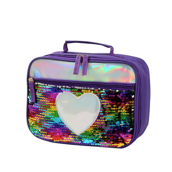 WEGFTDUOP Outdoor Picnic Sequin Insulation Bag Aluminum Film Insulation Bag Lunch Bag