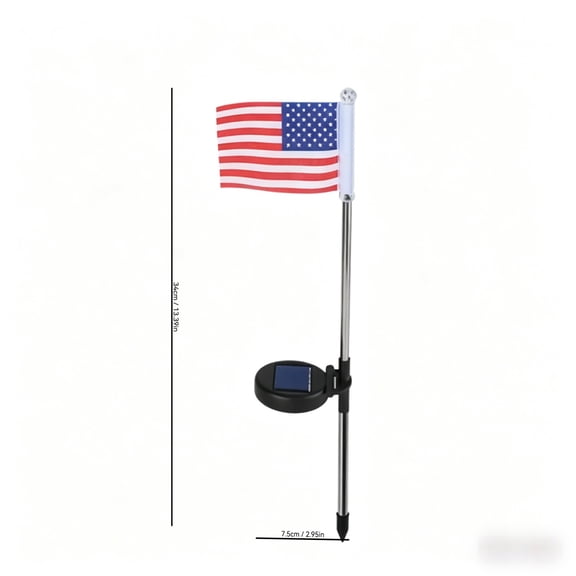 WEGFTDUOP Patriotic Lights Bests-selling Solar Garden Lights - LED Nationals Flag Lights - Independence Day Decoration Lawns Lights - Americans Flag 4th of July Red White and Blue Lights