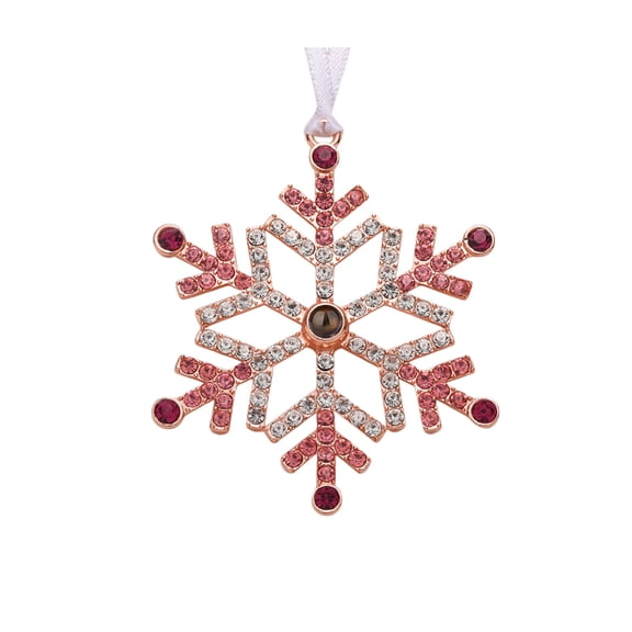 WEGFTDUOP Personalized Christmas Snowflake Projection Ornaments Hanging Inside Ornament Memorial Tree Decorations Xmas Gift Christmas Surprise Gift
