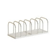 thumbnail image 1 of WEGFTDUOP Plastic Desktop Bookshelf 14.6" Small Vertical Desk Book Organizer with 5 Removable Dividers, Lightweight Dorm Office File Storage Rack, Quick-Assembly Space-Saving Learning Supplies, 1 of 6