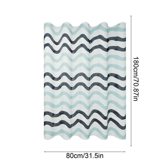 WEGFTDUOP Plastic Shower Curtain 80×180 cm Thick Waterproof Mildew-Proof Dry-Wet Separation White Bathroom Curtain