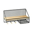 thumbnail image 1 of WEGFTDUOP Punch-Free Wall-Mounted Storage Rack, Dorm Bedside/Bathroom/Kitchen Metal Shelf, 5 kg Load, Rust-Proof, Multi-Layer Organizer, Rental-Friendly, 37x25x11cm, Small-Space Savior, 1 of 6
