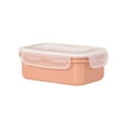 thumbnail image 1 of WEGFTDUOP Rectangular Fresh-Keeping Container, 1Pc Pink Plastic Mini Storage Box, Small Lunch Bento Box, Leakproof Stackable Container for Kitchen Refrigerator Cooked Food Meal Prep Picnic, 1 of 6