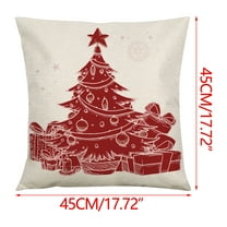 WEGFTDUOP Red Christmas Pillow Cover Linen Living Room Bedroom Cushion Pillow Pillow